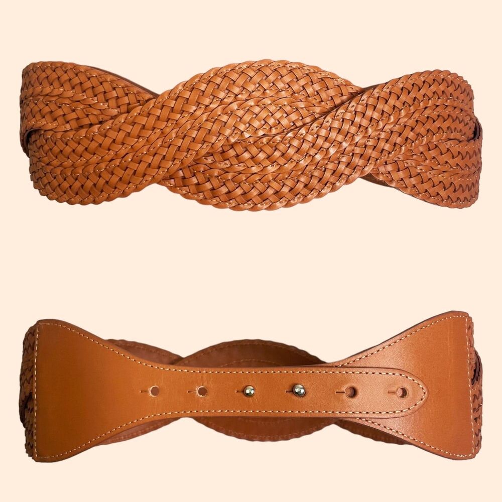 Zimmermann Tan Braided Leather Belt